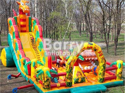 Inflatable Combo Bounce House With Slide Fun City/Kids Playground For Sale BY-IP-032